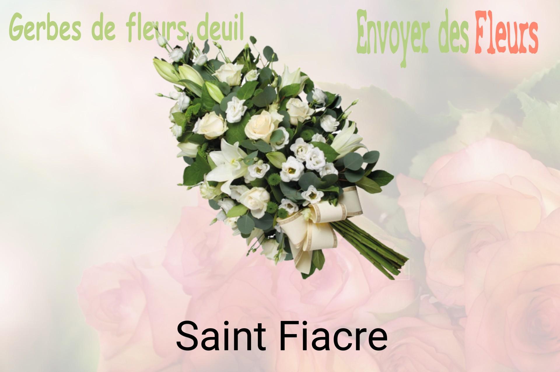 Gerbe de fleurs de deuil livrée à Saint-Fiacre